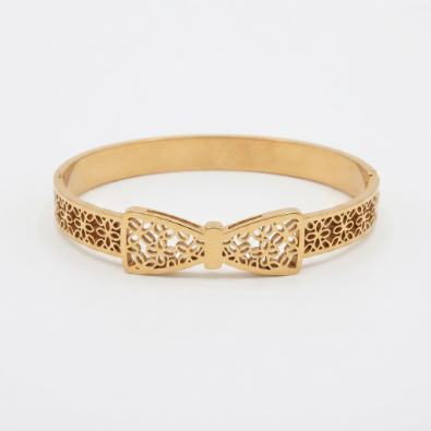 Filigree Bow Bangle Bracelet