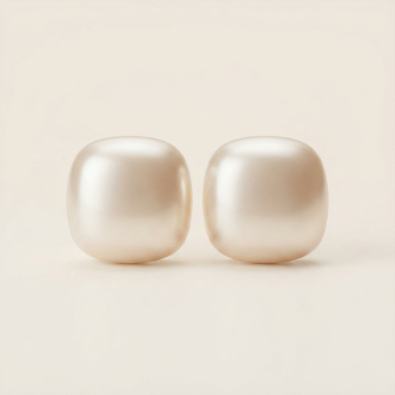 Baroque Pearl Button Studs