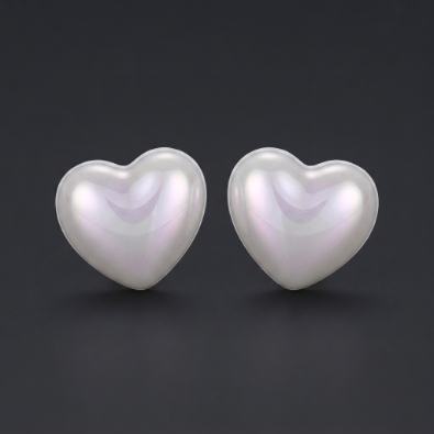 Heart Pearl Studs