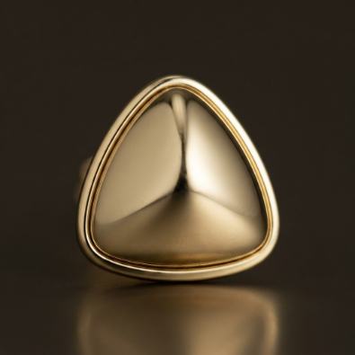 Gold Dome Teardrop Studs Detail view