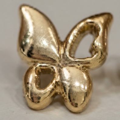Gold Open-Wing Butterfly Studs Detail view