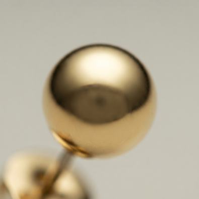 Gold Classic Ball Studs Detail view