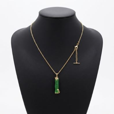 Green Bamboo Necklace