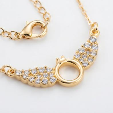 Winged Ring Necklace Detail view