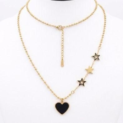 Star & Heart Charm Necklace